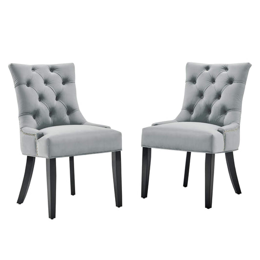 home office desk chairs | CasaFoyer Regent Tufted Button Upholstered Performance Velvet Dining Chair | Set of 2 | Elegant Design | Foam Padded Seat | Stain-Resistant | 500 lbs Capacity | Light Gray | casafoyer.myshopify.com