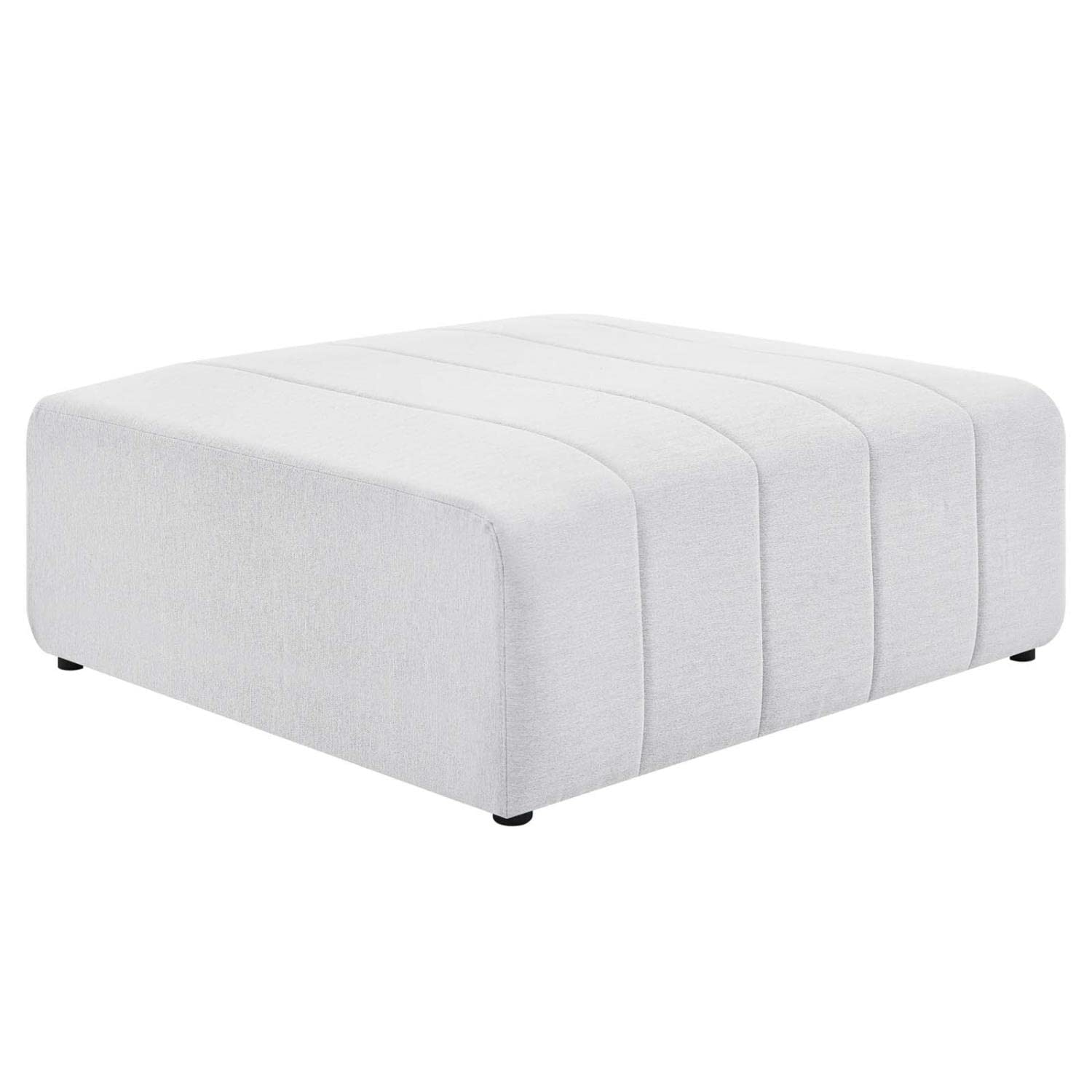 ottomans | CasaFoyer Bartlett Upholstered Fabric Ottoman | Retro Modern Style | Soft Polyester Upholstery | Dense Foam Padding | Sturdy Frame | Non-Marking Foot Caps | casafoyer.myshopify.com