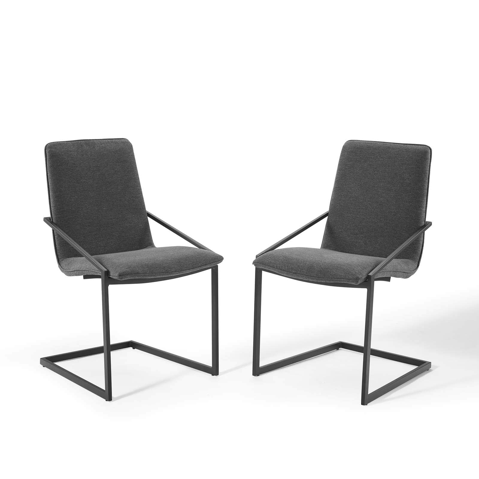 home office desk chairs | CasaFoyer Pitch Performance Fabric Upholstered Dining Armchair Set of 2 | Elegant & Durable | Matte Black Stainless Steel Frame | Comfortable Foam Seat | 330 lbs Weight Capacity | casafoyer.myshopify.com