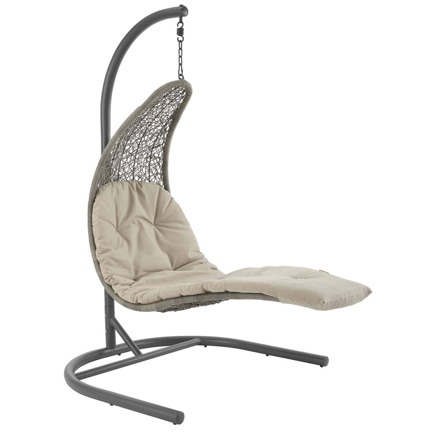 executive chairs | CasaFoyer Outdoor Patio Hanging Chaise Lounge Swing Chair | Modern Design | All-Weather Cushion | Sturdy Steel Frame | Perfect for Patio, Backyard, Porch, Poolside | Includes Stand and Chain | 264 lbs Weight Capacity | casafoyer.myshopify.com