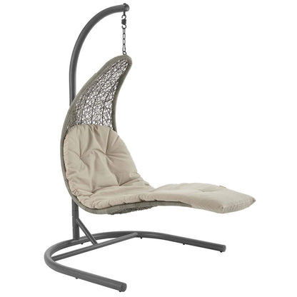 executive chairs | CasaFoyer Outdoor Patio Hanging Chaise Lounge Swing Chair | Modern Design | All-Weather Cushion | Sturdy Steel Frame | Perfect for Patio, Backyard, Porch, Poolside | Includes Stand and Chain | 264 lbs Weight Capacity | casafoyer.myshopify.com