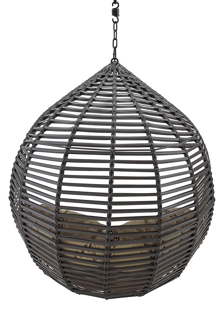 porch swings | Ergode Garner Teardrop Outdoor Patio Swing Chair | Durable PE Wicker Rattan | Adjustable Steel Chain | All-Weather Cushion | Indoor/Outdoor Use | Stylish & Relaxing Seating | 265 lbs Weight Capacity | casafoyer.myshopify.com