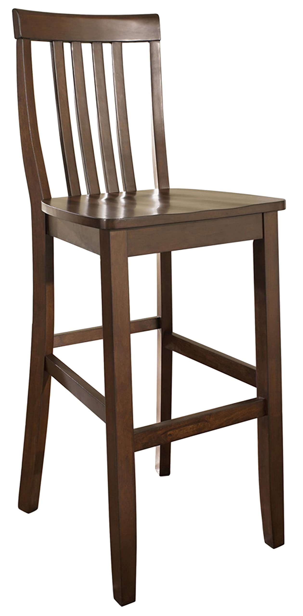 Dining Table | School House Style Bar Stool | Durable Hardwood | Contoured Seats | 30 Seat Height | Ideal for Dining or Pub Tables | Set of 2 | casafoyer.myshopify.com