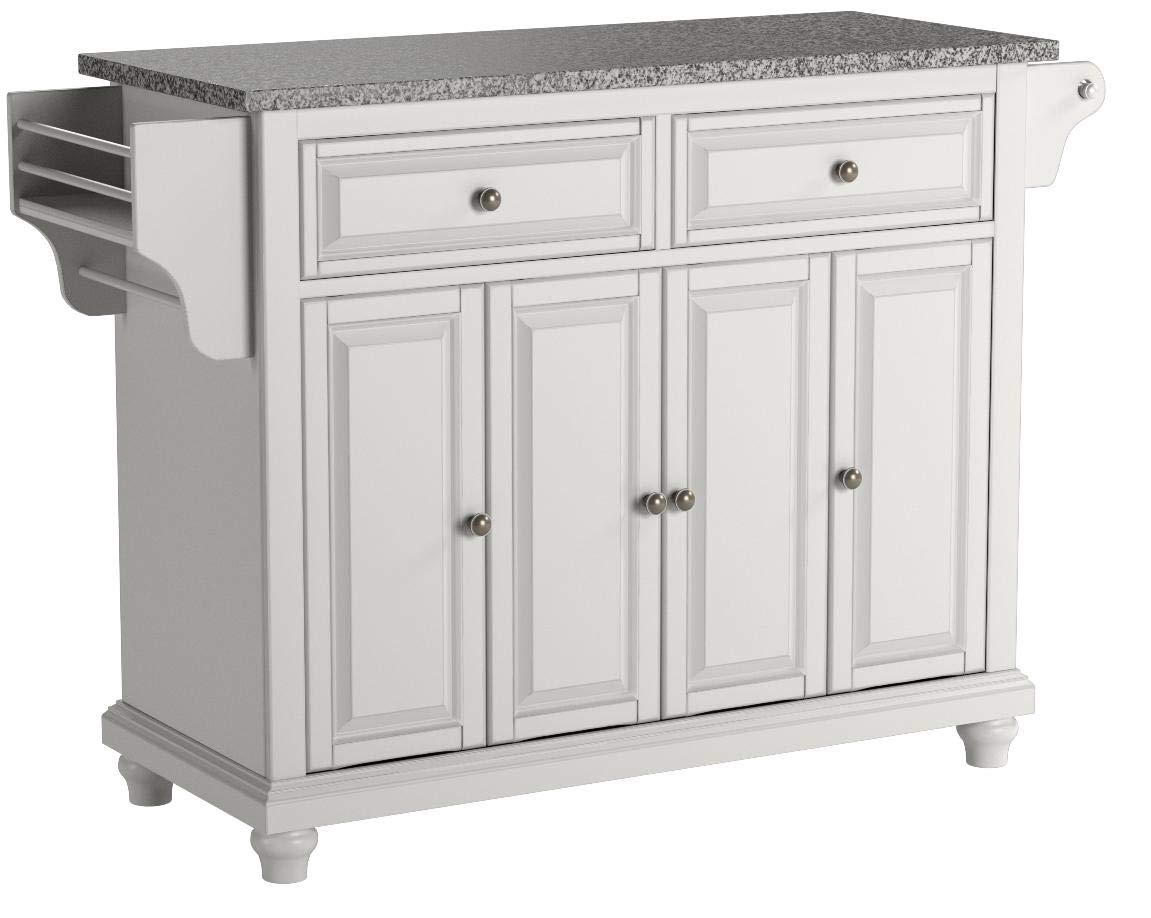 Kitchen Storage | Durable Solid Hardwood Kitchen Island | Elegant Raised Panel Doors | Ample Storage Space | White Finish | casafoyer.myshopify.com