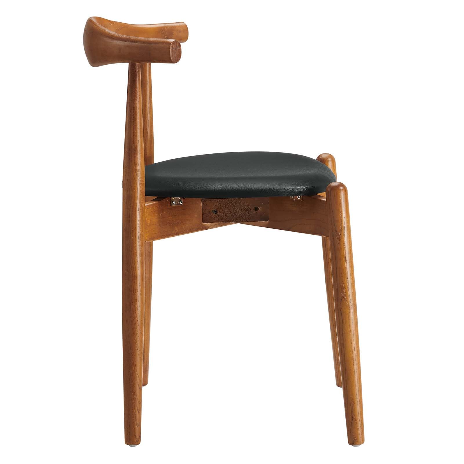 home office desk chairs | CasaFoyer Stalwart Dining Chair | Solid Beech Wood | Elegant Design | Comfortable Foam Cushion | Vinyl Upholstery | Set of 1 | casafoyer.myshopify.com