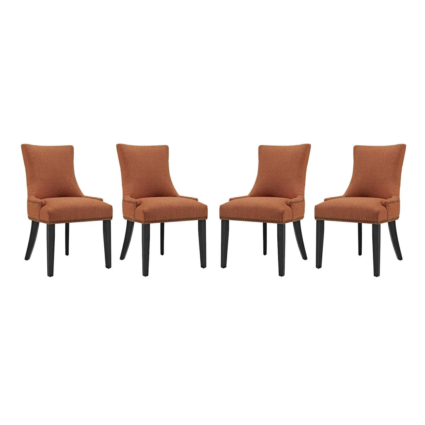 home office desk chairs | CasaFoyer Marquis Dining Side Chair Set of 4 | Stylish Hourglass Back | Nailhead Trim | Non-Marking Foot Caps | Tapered Wood Legs | Premium Polyester Fabric | Modern & Traditional Dining Rooms | casafoyer.myshopify.com