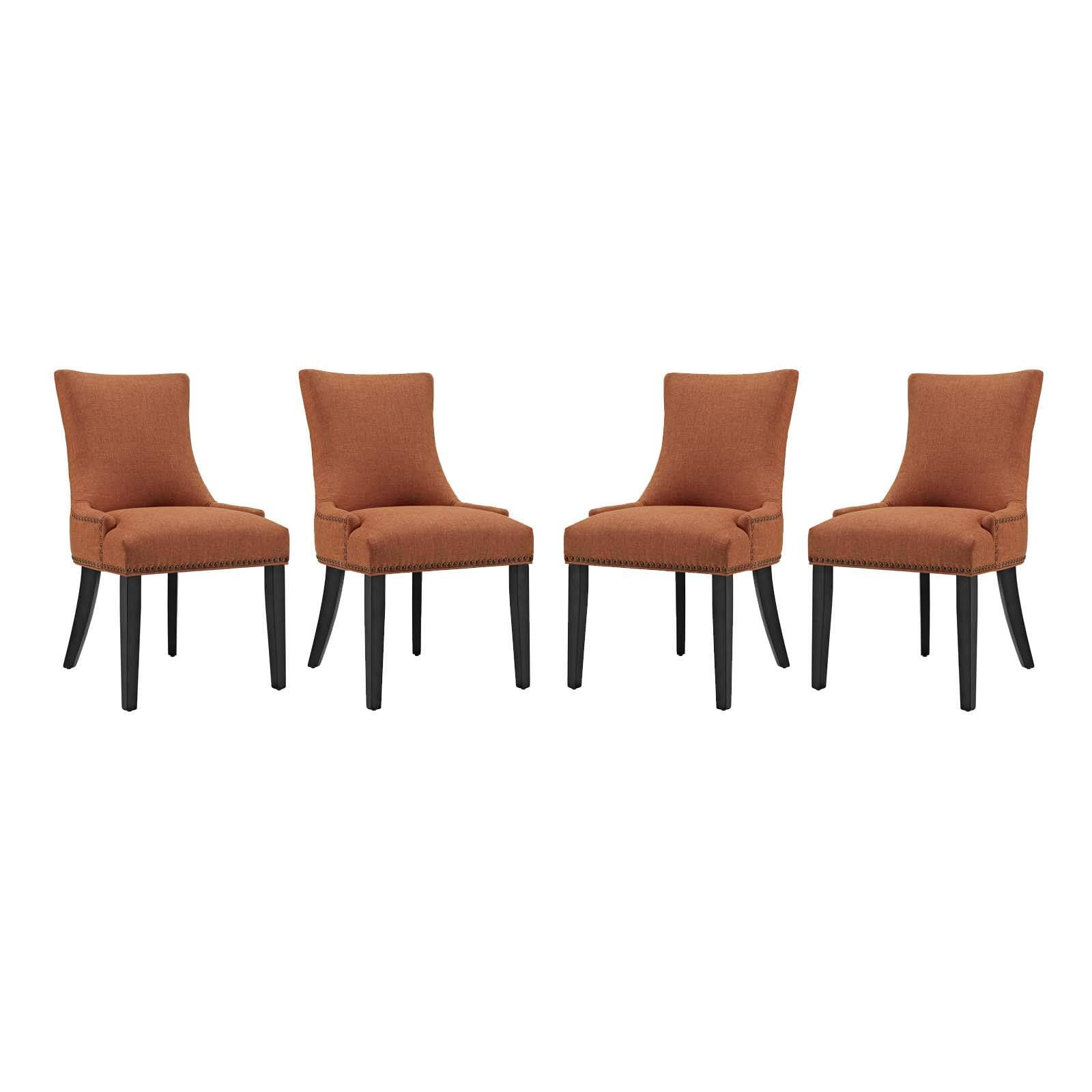 home office desk chairs | CasaFoyer Marquis Dining Side Chair Set of 4 | Stylish Hourglass Back | Nailhead Trim | Non-Marking Foot Caps | Tapered Wood Legs | Premium Polyester Fabric | Modern & Traditional Dining Rooms | casafoyer.myshopify.com
