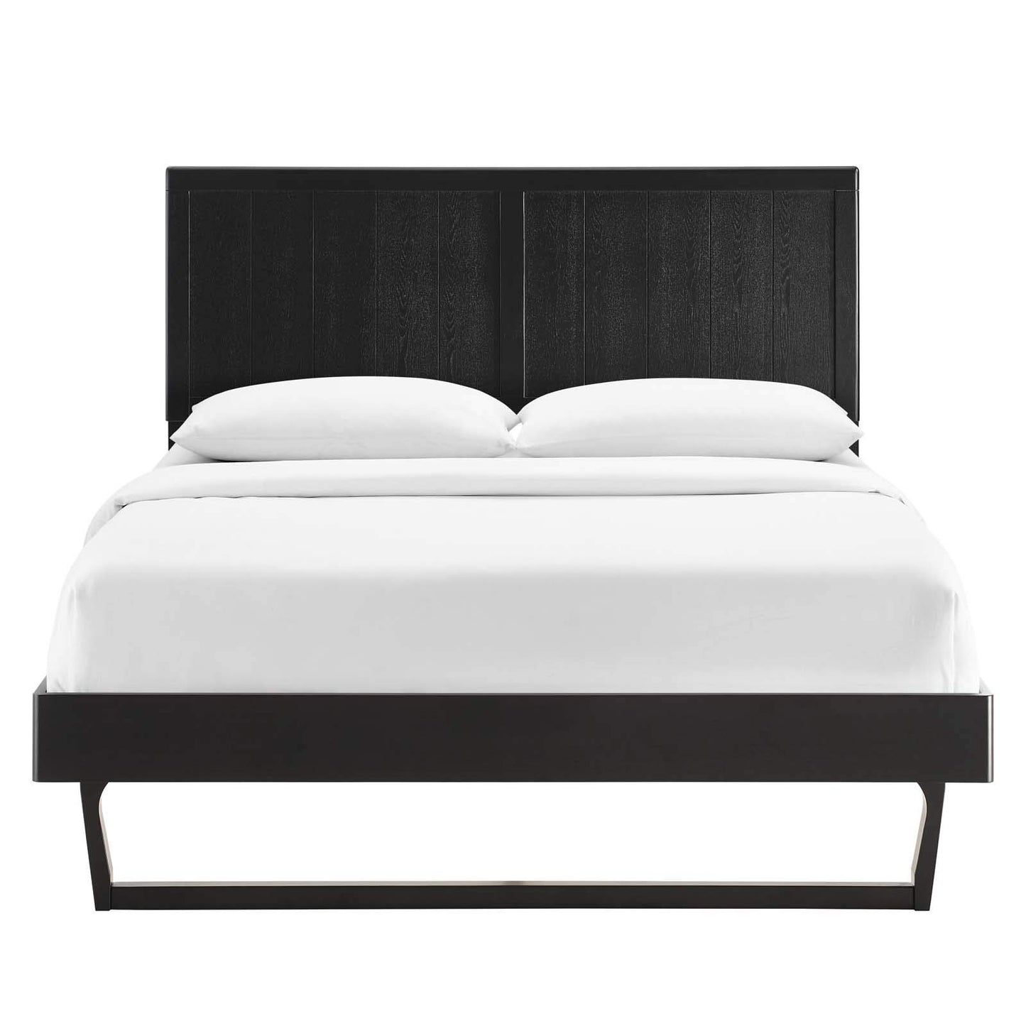 bed frames | CasaFoyer Alana Wood Full Platform Bed | Modern Elegance | Mid-Century Design | Durable Construction | No Box Spring Needed | Black | casafoyer.myshopify.com