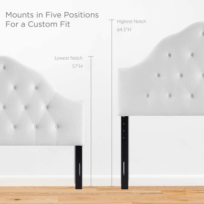 headboards | CasaFoyer Sovereign Performance Velvet King Headboard | Plush & Glamorous | Stain-Resistant | Height Adjustable | White | casafoyer.myshopify.com