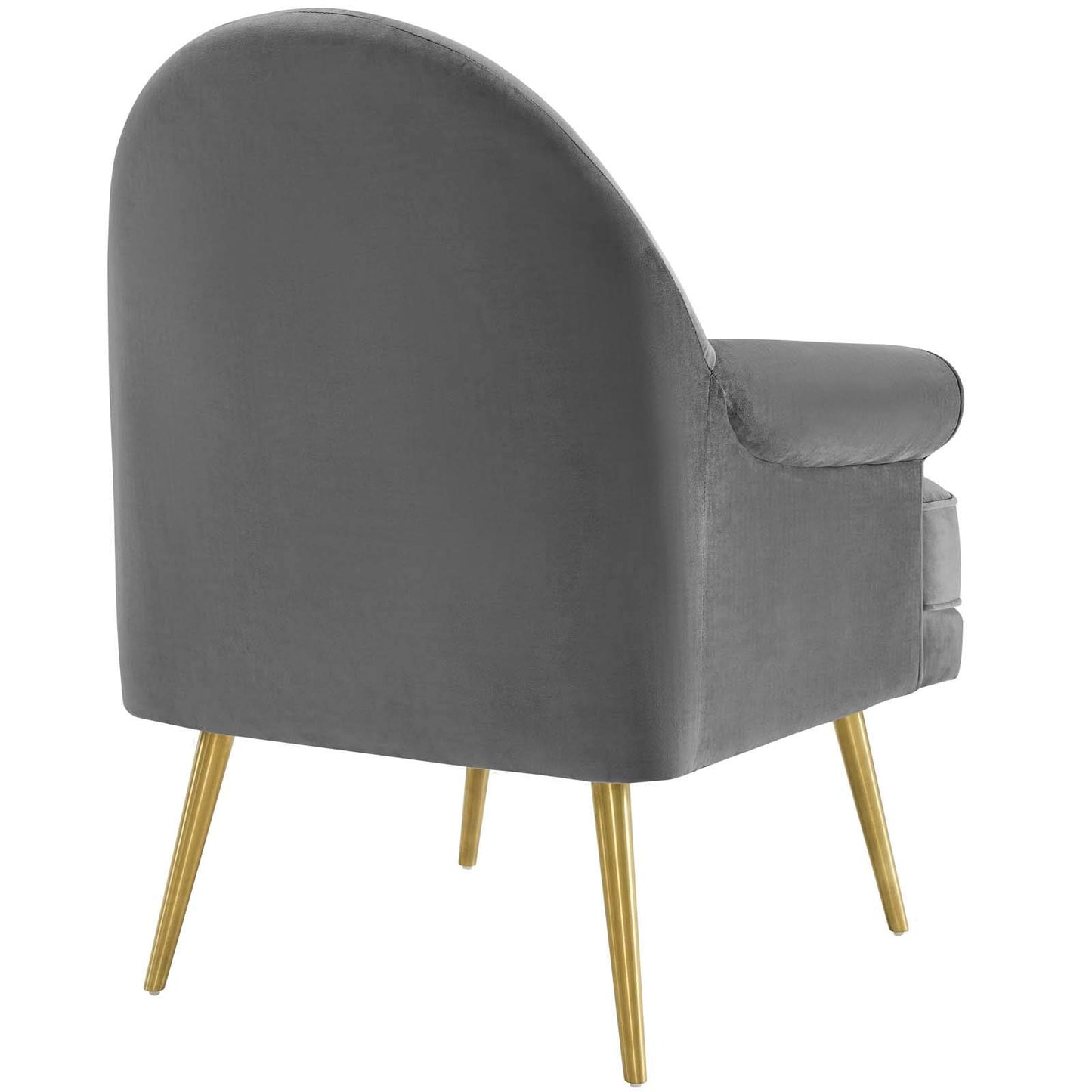 home office desk chairs | CasaFoyer Revive Accent Armchair | Vintage Glam Design | Gold Stainless Steel Legs | Performance Velvet Upholstery | Comfortable Foam Padding | Gray | casafoyer.myshopify.com