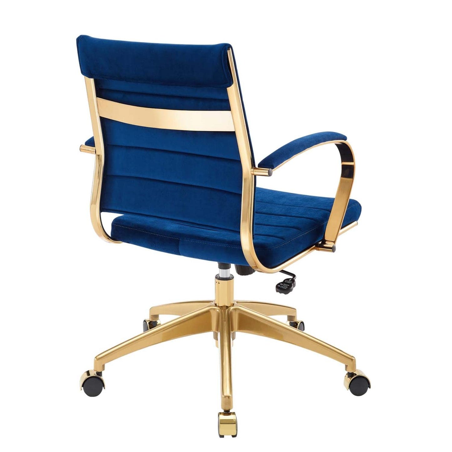home office desk chairs | CasaFoyer Jive Mid Back Office Chair | Stylish & Functional | Ribbed Velvet Back | Stain-Resistant | Padded Armrests | Chrome-Plated Base | Easy Mobility | Tension Knob & Tilt Lock | Modern Design | casafoyer.myshopify.com