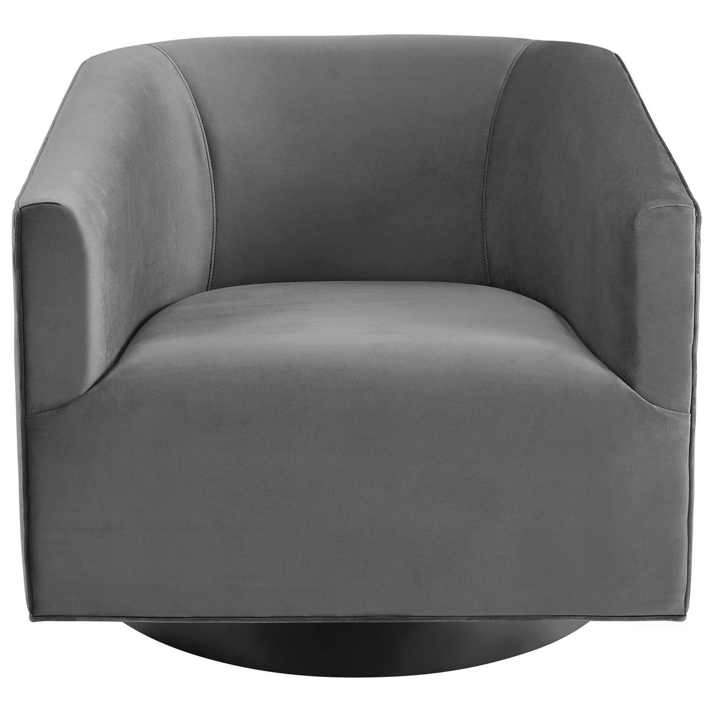 home office desk chairs | CasaFoyer Twist Accent Lounge Swivel Chair | Plush Velvet Upholstery | Barrel Back Design | Black Metal Swivel Base | Gray | casafoyer.myshopify.com