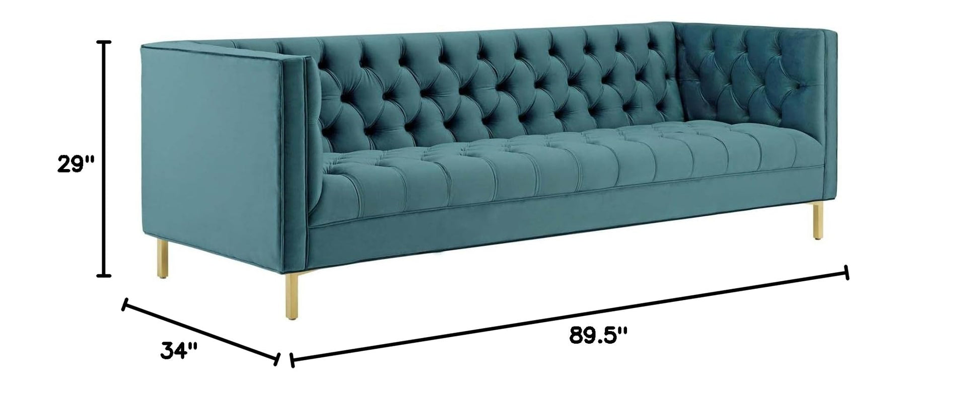 sofas | CasaFoyer Delight Tufted Button Performance Velvet Sofa | Timeless Elegance & Plush Comfort | Stain-Resistant & Luxurious Seating | Modern Aesthetic | Gold Stainless Steel Legs | Built to Last | casafoyer.myshopify.com