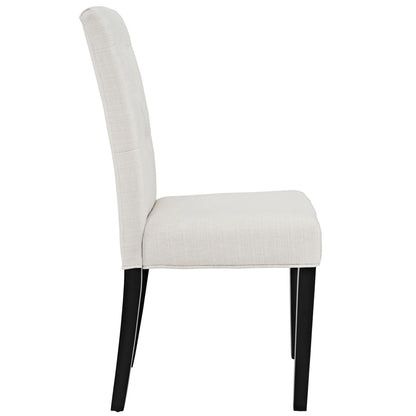 home office desk chairs | CasaFoyer Confer Dining Chair | Elegant Polyester Upholstery | Tufted Buttons | Sturdy Hardwood Legs | Beige | casafoyer.myshopify.com