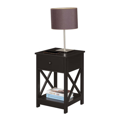 TABLE | Ergode Oxford 1 Drawer End Table with Shelf | Versatile & Functional | Contemporary Design | Durable MDF Construction | Easy to Maintain | Expand your Collection | casafoyer.myshopify.com
