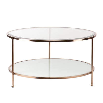 Overbed Desk | Sophisticated Gold & Glass Cocktail Table | Modern Design | Metallic Frame | Beveled Glass Top & Shelf | Tripod Shape | 1920s Inspired Glamour | Ideal for Living Room, Den, or Home Office | casafoyer.myshopify.com