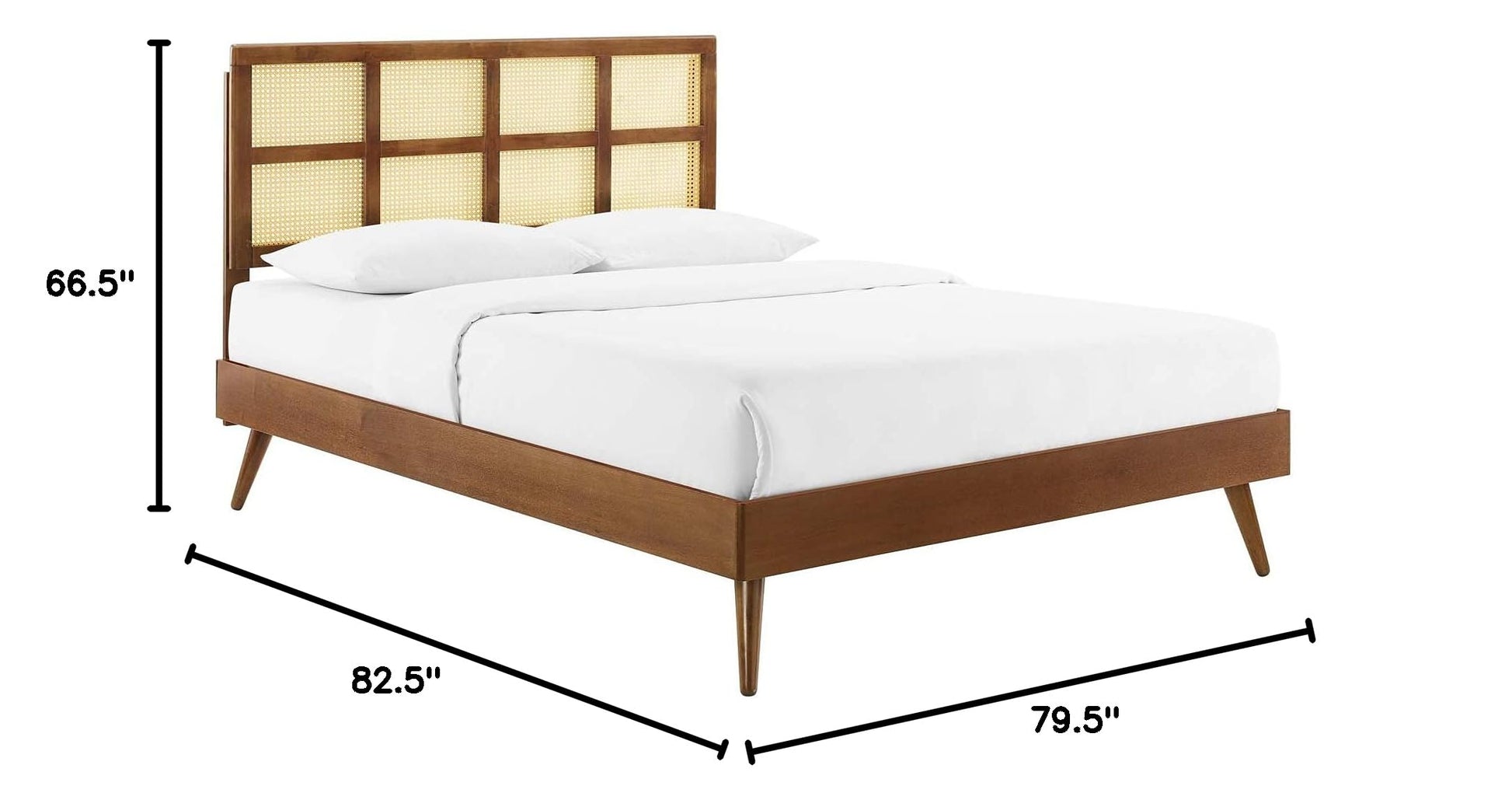 adjustable bed bases | CasaFoyer Sidney Woven Cane Rattan Wood King Platform Bed | Retro Charm, Natural Beauty | Mid-Century Modern Design | Durable, Stable | No Box Spring Needed | Luana Cane Headboard, Margo Platform Bed Frame | casafoyer.myshopify.com