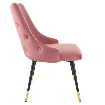 home office desk chairs | CasaFoyer Adorn Tufted Performance Velvet Dining Side Chair | Elegant Stain-Resistant Upholstery | Vintage Modern Style | Set of 2 | casafoyer.myshopify.com