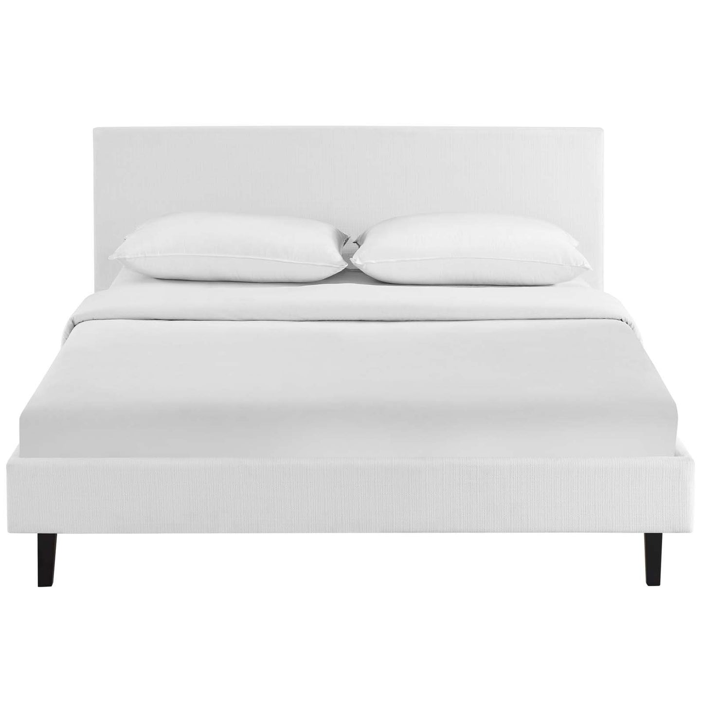 Bed | CasaFoyer Anya Platform Bed | Stylish Upholstered Queen Bed Frame | Solid Wood Legs | Slatted Support System | Modern & Elegant Bedroom Decor Upgrade | casafoyer.myshopify.com