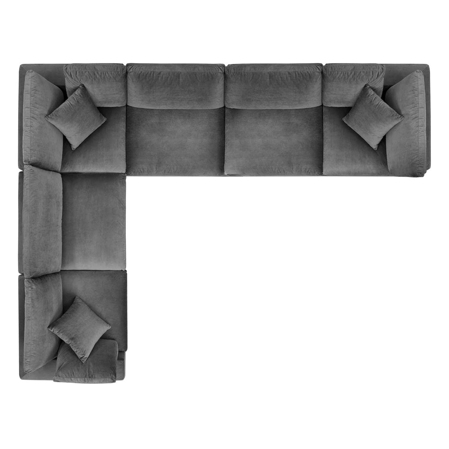 kitchen and dining room sets | CasaFoyer Commix | Luxurious Sectional Sofa | Stain-Resistant Velvet | Foam Padded | Solid Wood Construction | 6-Piece Set | Gray | casafoyer.myshopify.com