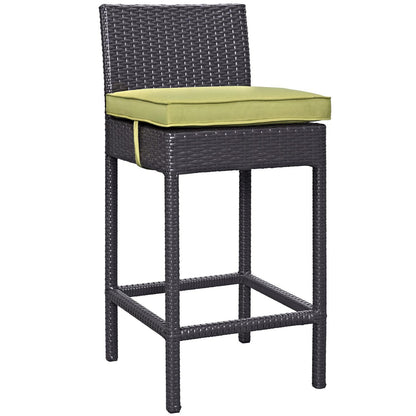 STOOL_SEATING | Convene Outdoor Bar Stool | Synthetic Rattan | Aluminum Frame | All-Weather Cushions | casafoyer.myshopify.com