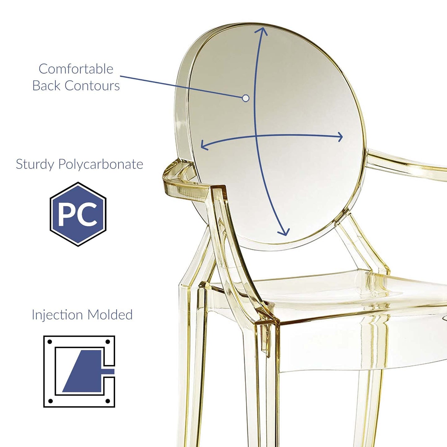 Chair | Casper Dining Armchair | Artistic & Elegant | Indoor/Outdoor Chair | Durable & Transcendent | Yellow | casafoyer.myshopify.com