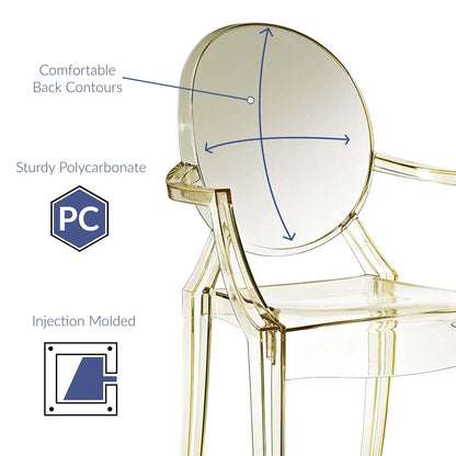 Chair | Casper Dining Armchair | Artistic & Elegant | Indoor/Outdoor Chair | Durable & Transcendent | Yellow | casafoyer.myshopify.com