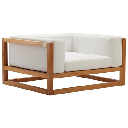 executive chairs | CasaFoyer Newbury Premium Grade A Teak Outdoor Patio Armchair | Durable | Sunproof Fabric | Versatile Design | Natural White | casafoyer.myshopify.com
