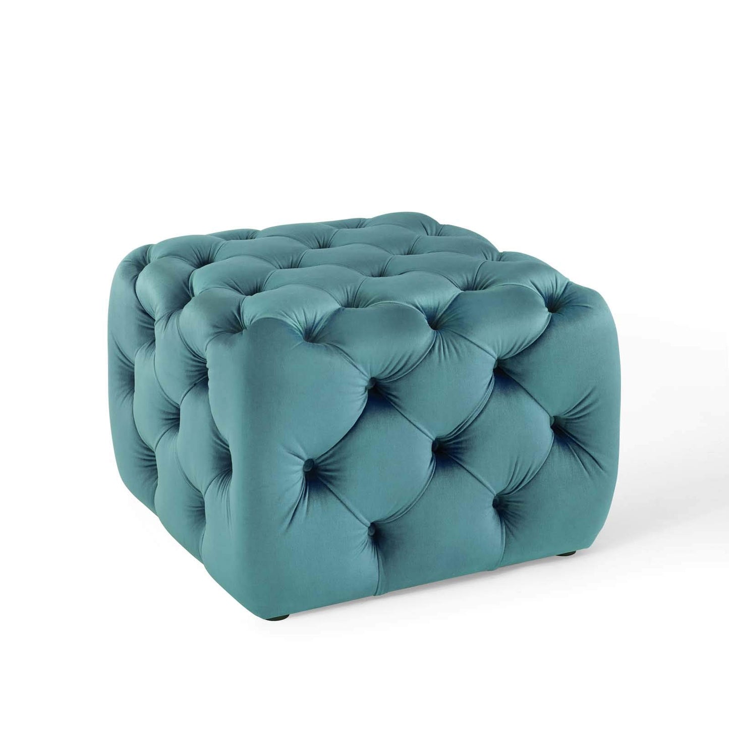 ottomans | CasaFoyer Amour Tufted Button Square Ottoman | Stain-Resistant Velvet | Luxurious Seating | Glamorous Design | Multi-Purpose Furniture | 500 lbs Capacity | casafoyer.myshopify.com