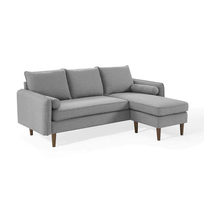 sofas | CasaFoyer Revive Upholstered Fabric Sectional Sofa | Cozy Design | Bolster Pillows | Plush Foam Padding | Polyester Upholstery | Wood Legs | Built-in Ottoman | 900 lbs Weight Capacity | casafoyer.myshopify.com