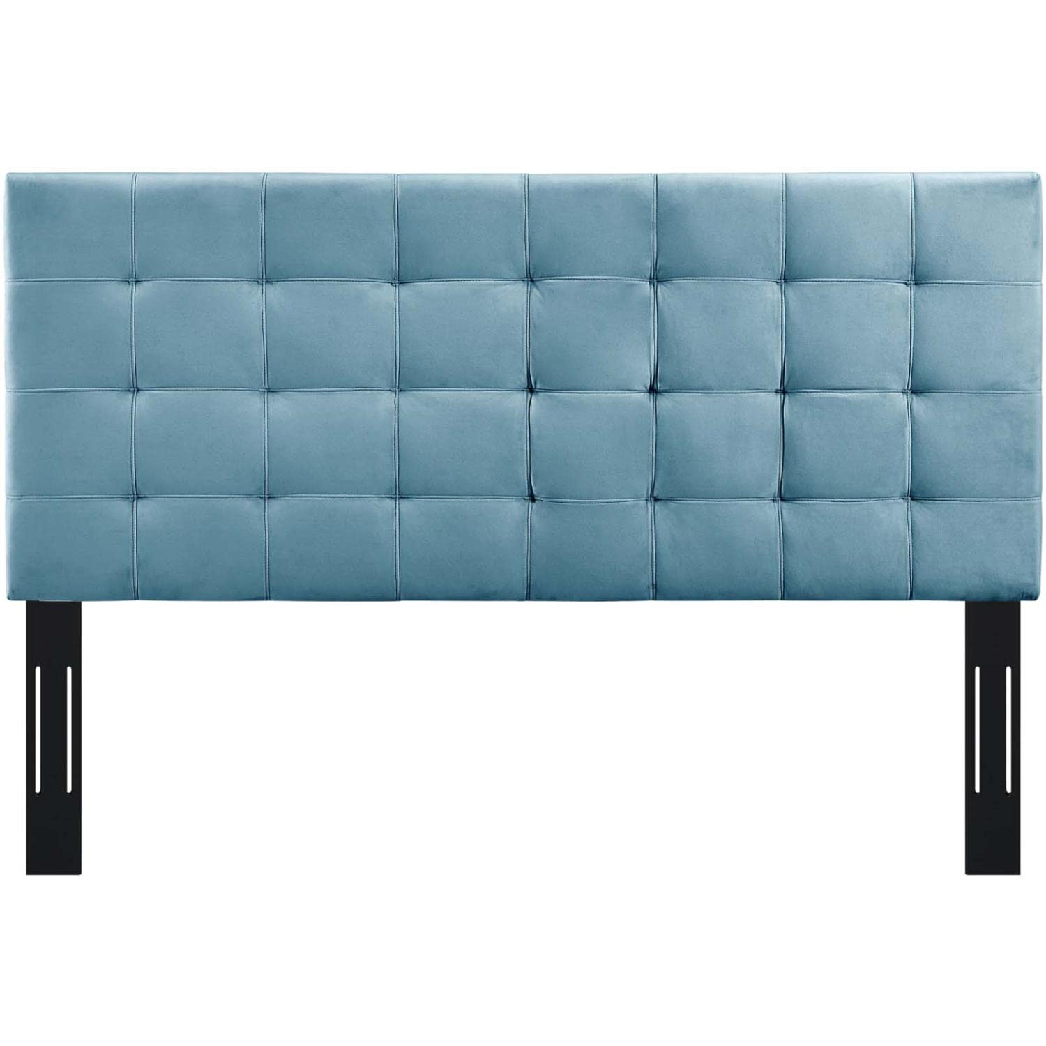 headboards | CasaFoyer Paisley Square-Patterned Velvet Headboard | Full/Queen Size | Adjustable Height | Sturdy Frame | Biscuit Tufting | Black-Stained Legs | casafoyer.myshopify.com