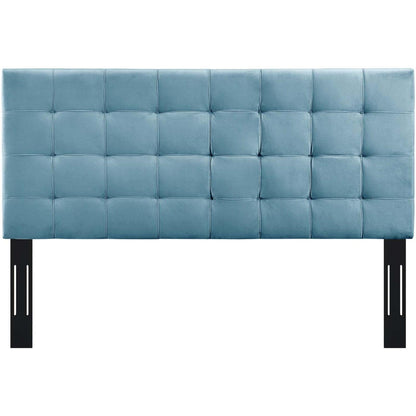 headboards | CasaFoyer Paisley Square-Patterned Velvet Headboard | Full/Queen Size | Adjustable Height | Sturdy Frame | Biscuit Tufting | Black-Stained Legs | casafoyer.myshopify.com