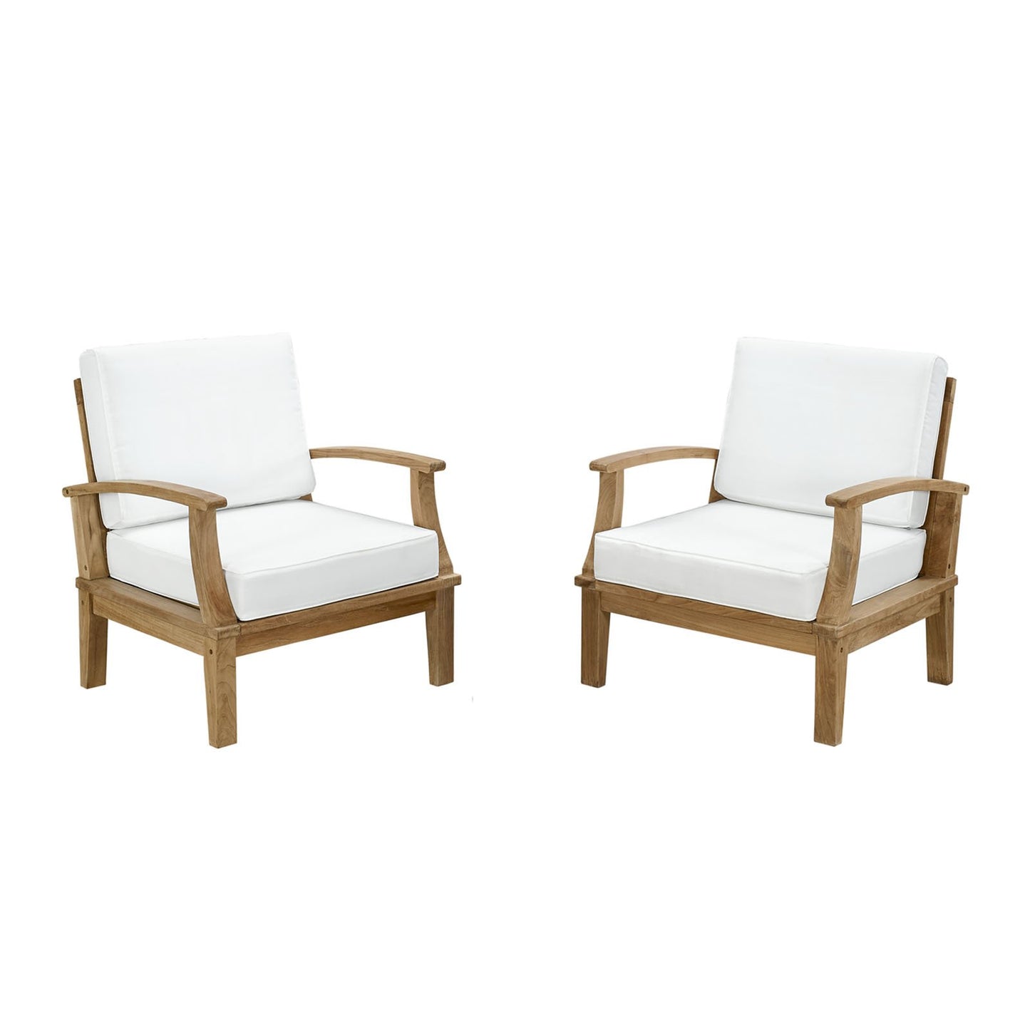 Patio Furniture Sets | Marina Teak Wood Outdoor Patio Furniture Sofa Sectional Set | Luxury, Durable, All-Weather | Includes 2 Armchairs | casafoyer.myshopify.com