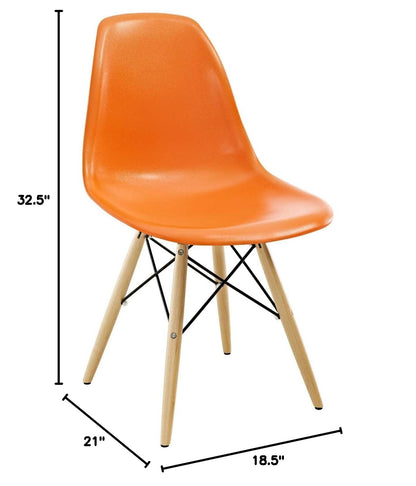 home office desk chairs | CasaFoyer Durable Molded Plastic Chairs | Set of 2 Wood Pyramid Side Chairs | Versatile Design for Indoor/Outdoor Use | Enhance Home Decor | casafoyer.myshopify.com