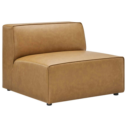 sofas | CasaFoyer Mingle Vegan Leather Armless Chair | Spacious & Stylish | Optimal Support | Vegan Leather Upholstery | Durable Plastic Legs | Modular Sectional Seating | Ideal for Contemporary Modern Décor | Includes 1 Chair | casafoyer.myshopify.com