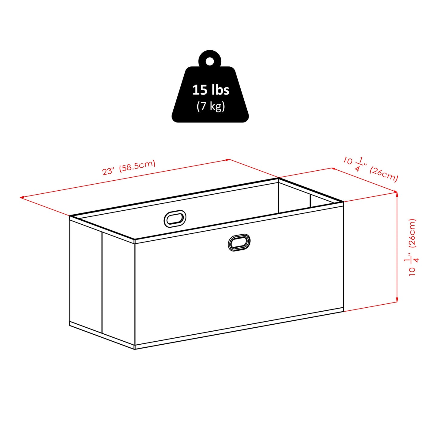 bookcases | Ergode  Wood Torino Folding Storage Shelf | 2 Baskets | Walnut Finish | Sturdy Fiberboard | Easy Assembly | 26W x 10.4D x 12.05H | casafoyer.myshopify.com