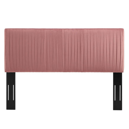 Bed | CasaFoyer Eloise Channel Tufted Performance Velvet Full/Queen Headboard | Vintage Modern Elegance | Art Deco Style | Stain-Resistant Upholstery | Height-Adjustable | casafoyer.myshopify.com