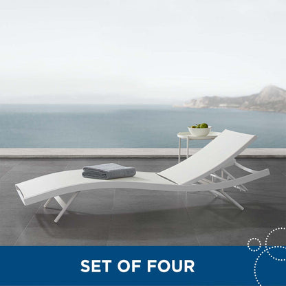 home office desk chairs | CasaFoyer Glimpse Outdoor Patio Chaise Lounge Chair Set of 4 | Comfortable & Stylish | Breathable Mesh Seat | Adjustable Recline | Durable Aluminum Frame | Non-Marking Foot Caps | Modern Design | 331 lbs Weight Capacity | casafoyer.myshopify.com