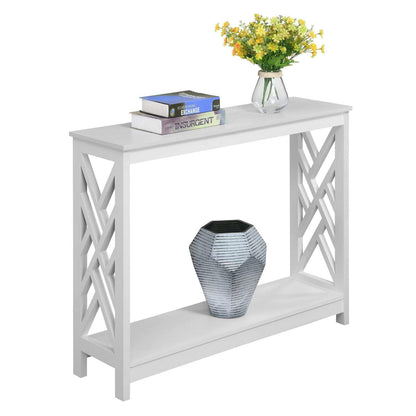 TABLE | Ergode Titan Console Table with Shelf | Transitional Style | Sleek Design | Ample Storage | Durable MDF Construction | Versatile Placement | Non-Lead-Based Paint | Titan Collection Compatible | casafoyer.myshopify.com