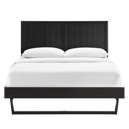 bed frames | CasaFoyer Alana Wood Queen Platform Bed | Mid-Century Design | Wood Paneling | Sturdy Frame | No Box Spring Needed | Easy Assembly | Black | casafoyer.myshopify.com