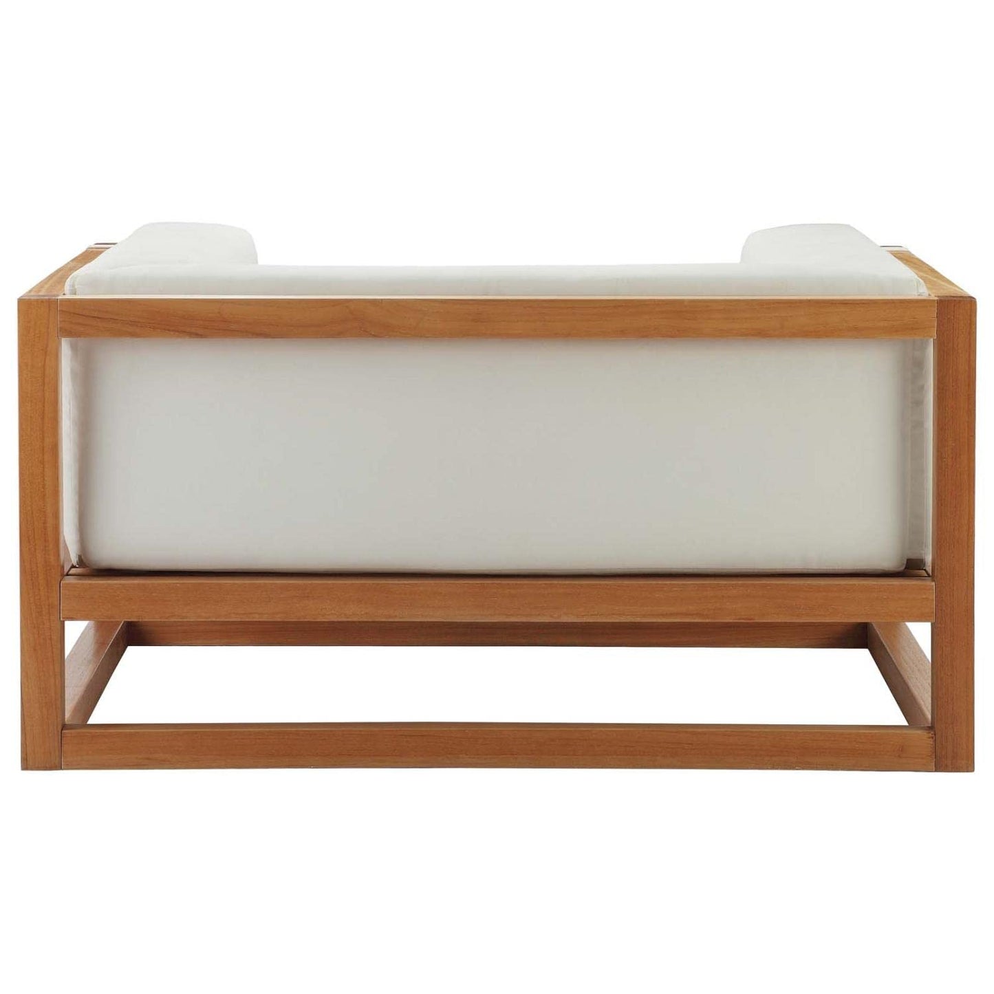executive chairs | CasaFoyer Newbury Premium Grade A Teak Outdoor Patio Armchair | Durable | Sunproof Fabric | Versatile Design | Natural White | casafoyer.myshopify.com