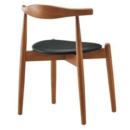 home office desk chairs | CasaFoyer Stalwart Dining Chair | Solid Beech Wood | Elegant Design | Comfortable Foam Cushion | Vinyl Upholstery | Set of 1 | casafoyer.myshopify.com
