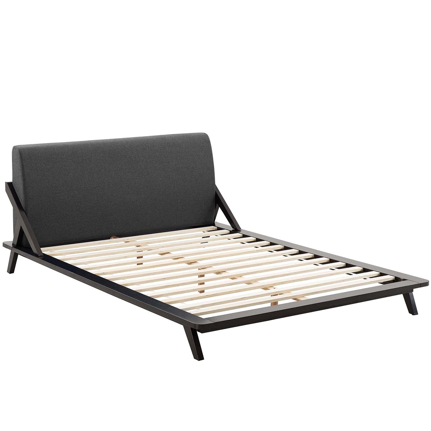 adjustable bed bases | CasaFoyer Luella Queen Platform Bed | Luxurious Sled Design | Upholstered Headboard | Solid Wood Frame | Slatted Support System | Ideal for Memory Foam, Innerspring, Latex, Hybrid Mattresses | Sleek Mid-Century Style | 800 lbs Weight Capacity | casafoyer.myshopify.com