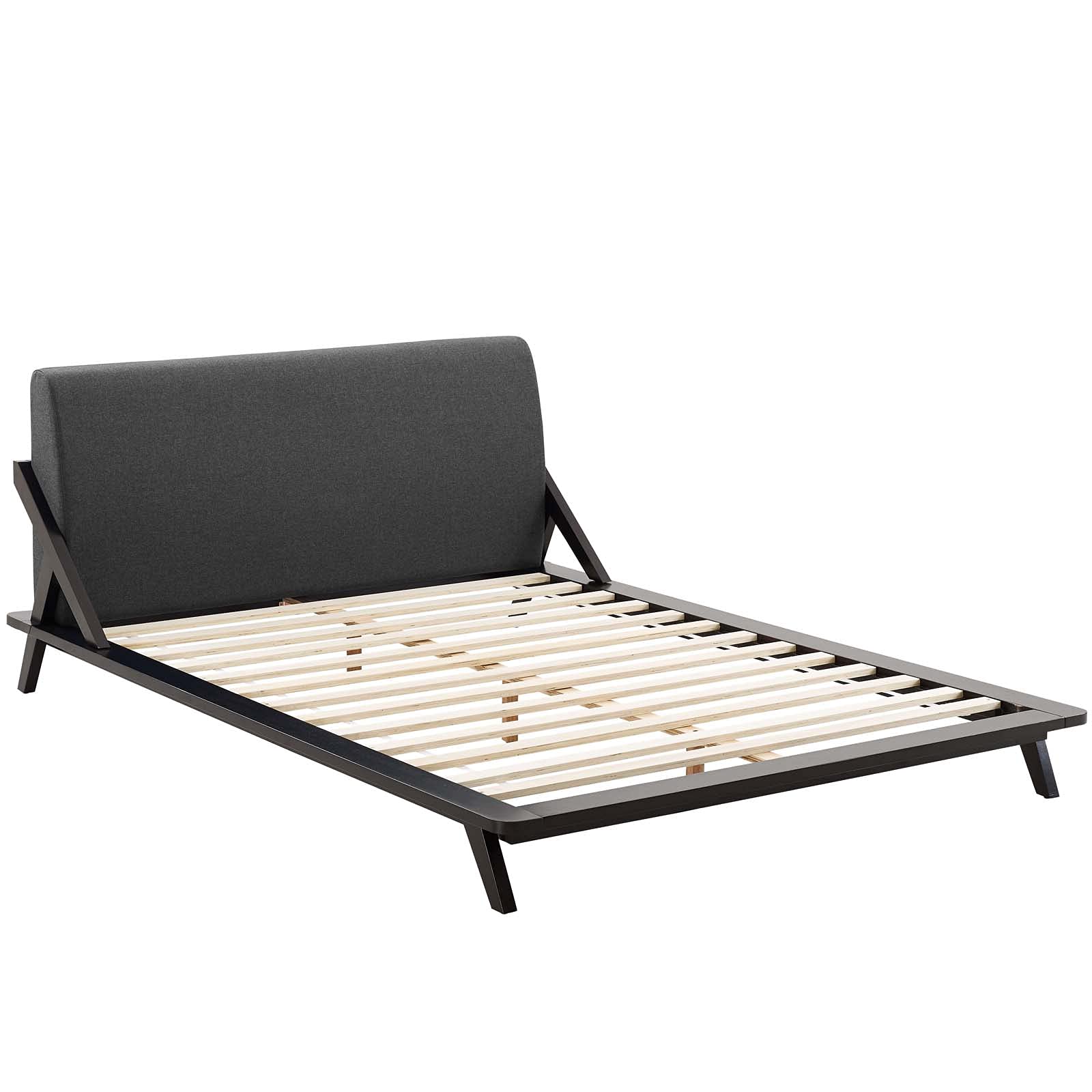 adjustable bed bases | CasaFoyer Luella Queen Platform Bed | Luxurious Sled Design | Upholstered Headboard | Solid Wood Frame | Slatted Support System | Ideal for Memory Foam, Innerspring, Latex, Hybrid Mattresses | Sleek Mid-Century Style | 800 lbs Weight Capacity | casafoyer.myshopify.com
