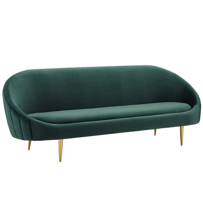 sofas | CasaFoyer Sublime Curve Back Sofa | Luxurious Performance Velvet Upholstery | Elegant Curved Design | Versatile Accent Couch | 900 lbs Weight Capacity | casafoyer.myshopify.com