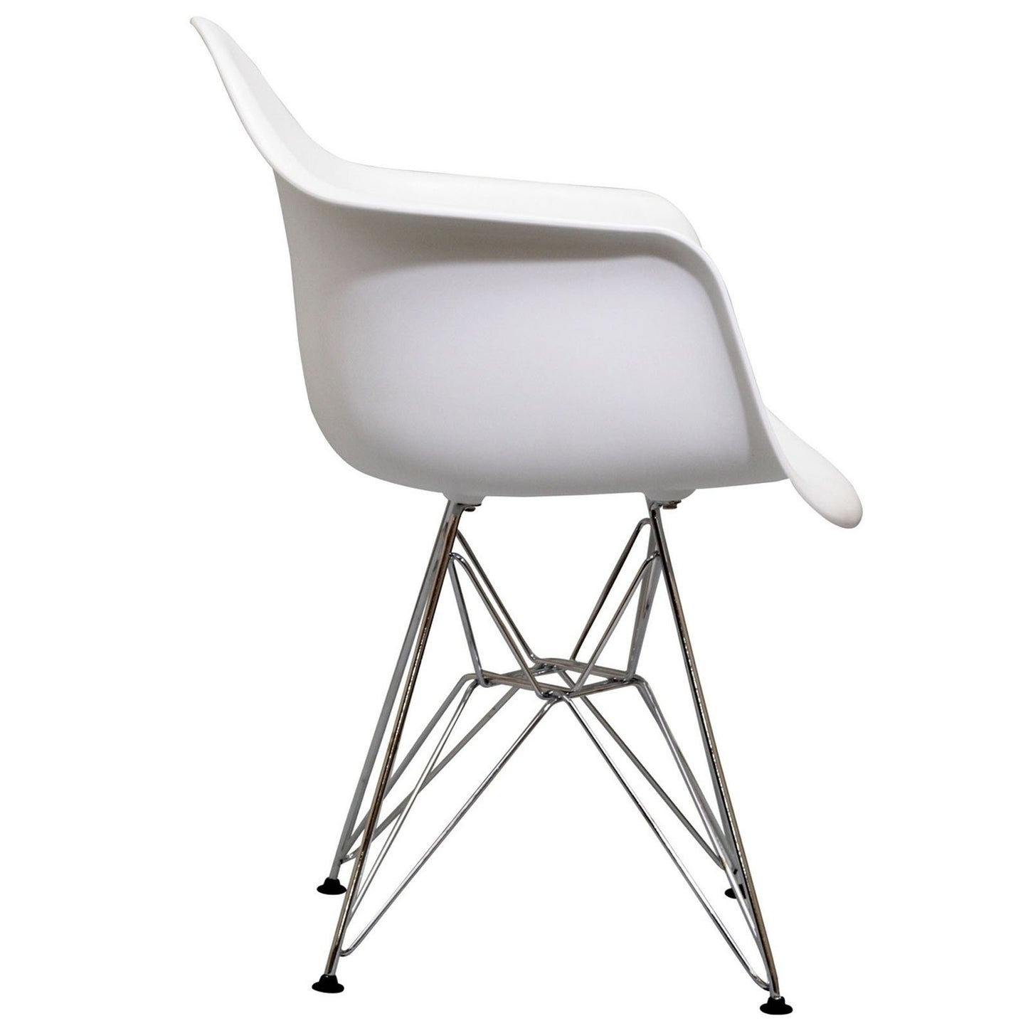 home office desk chairs | CasaFoyer Paris Wire Armchair | Molded Plastic Seat | Chromed Steel Wire Base | Comfortable & Versatile | Ideal for Living or Working Areas | Stylish & Functional Seating | casafoyer.myshopify.com