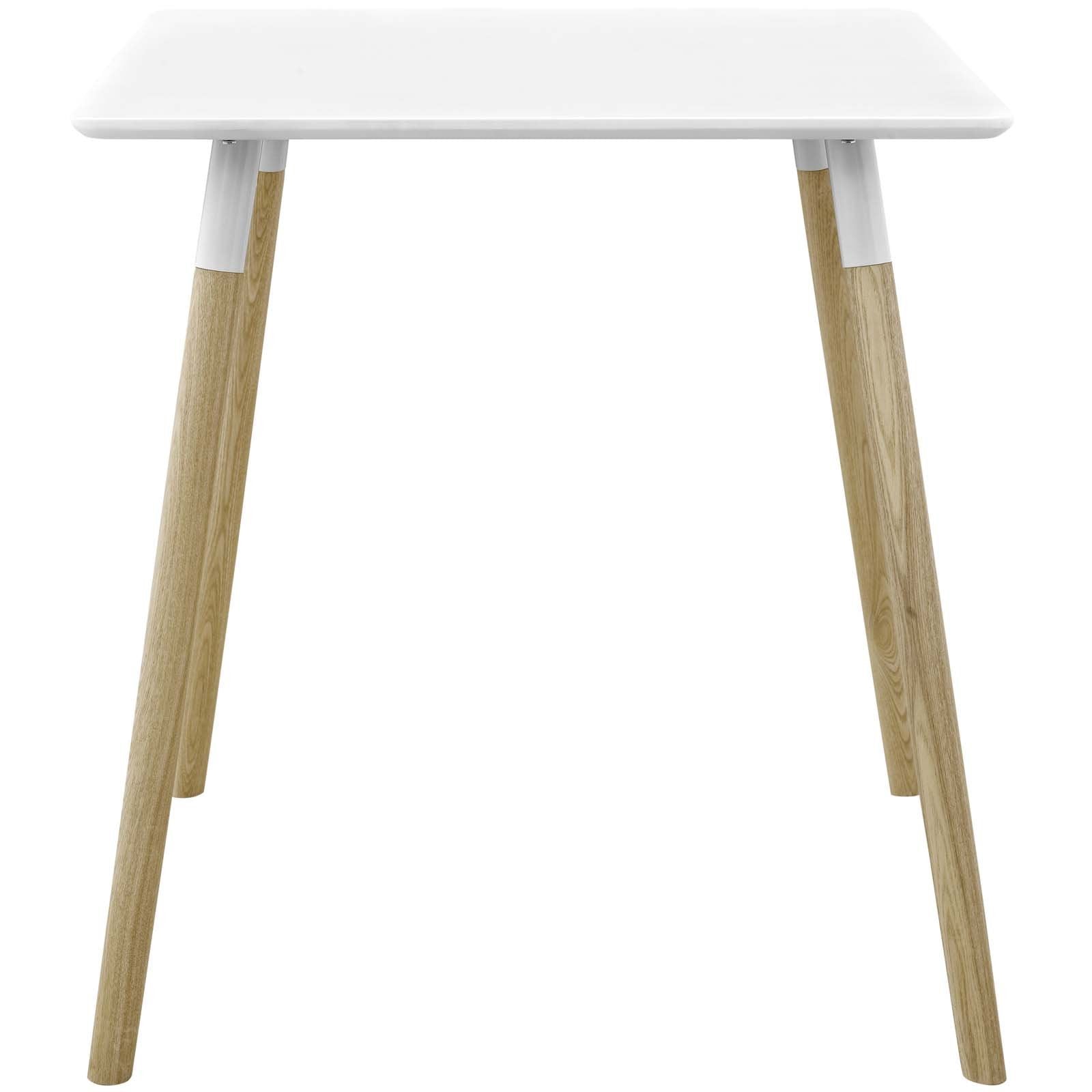 patio dining tables | CasaFoyer Continuum 28 Square Dining Table | Beechwood Legs | White Lacquer Top | Compact & Contemporary Design | casafoyer.myshopify.com
