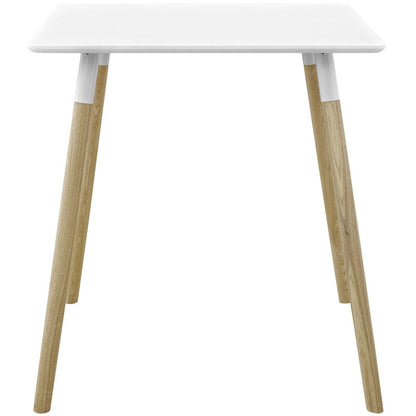 patio dining tables | CasaFoyer Continuum 28 Square Dining Table | Beechwood Legs | White Lacquer Top | Compact & Contemporary Design | casafoyer.myshopify.com