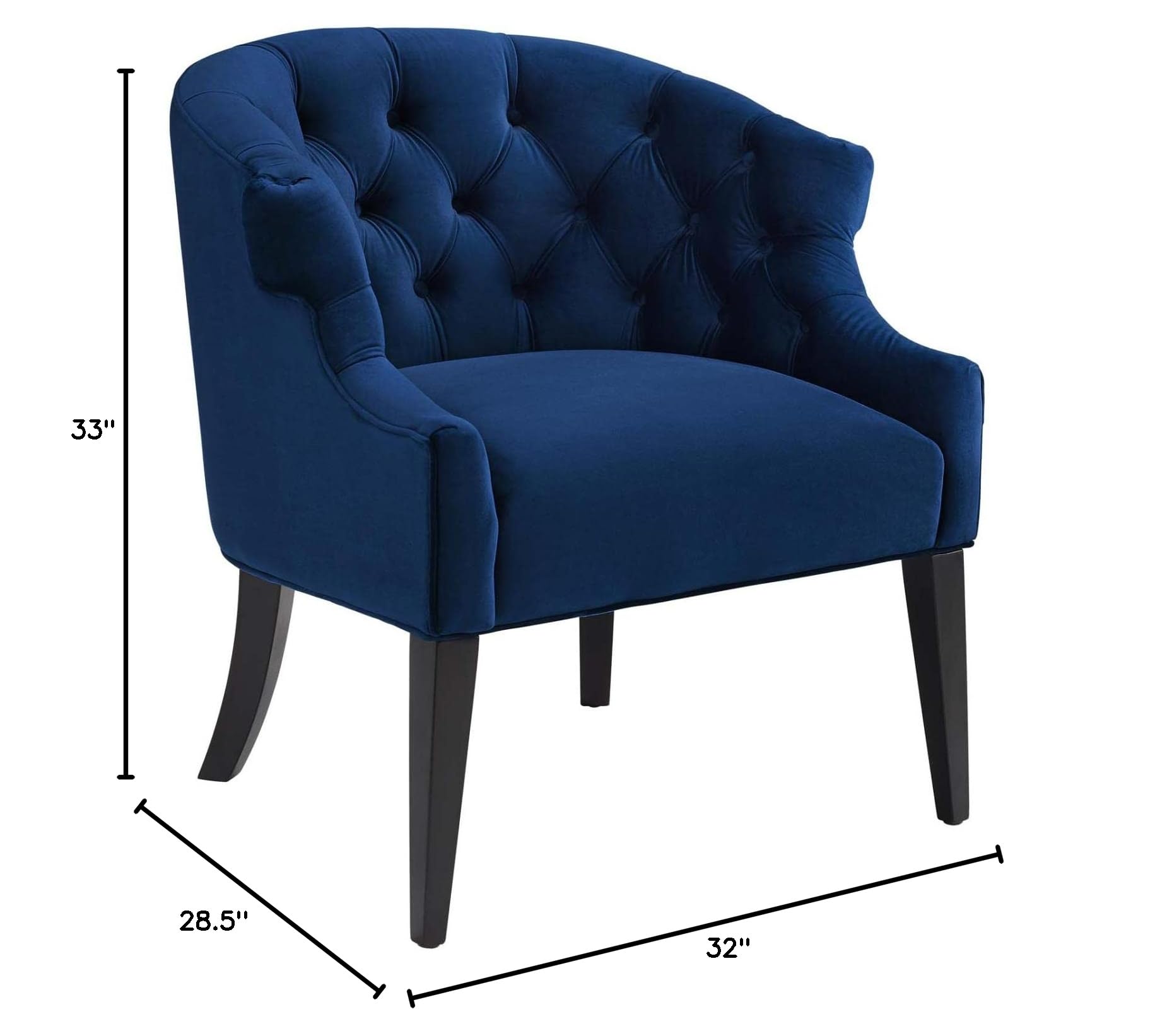 home office desk chairs | CasaFoyer Precept Accent Armchair | Opulent Design | Stain-Resistant Velvet | Plush Seating | Birch Wood Legs | Navy Velvet | casafoyer.myshopify.com