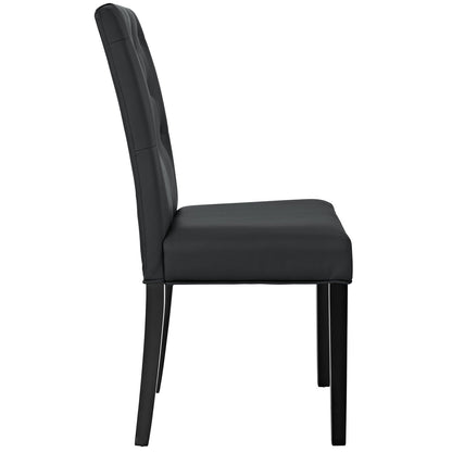 Dining Table | Confer Dining Chair | Elegant and Comfortable | High-Density Foam Cushioning | Faux Leather Upholstery | Sturdy Stained Hardwood Legs | casafoyer.myshopify.com